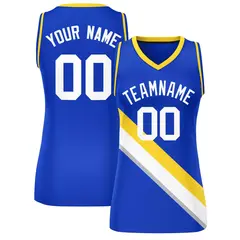 Royal Gold-Royal Slash Mesh Basketball Jersey For Women 1