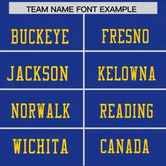 Royal Gold Shoulder Star Pattern Flag Football Jersey 3
