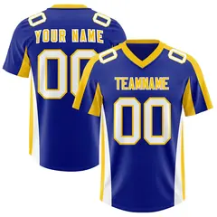 Royal Gold Side Stripe Authentic Football Jersey