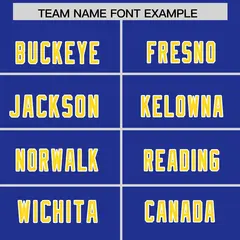 Royal Gold Side Stripe Authentic Football Jersey 3