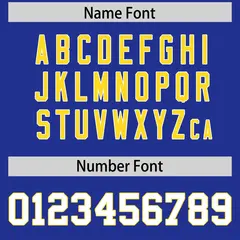 Royal Gold Side Stripe Authentic Football Jersey 4