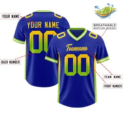 Royal Gold Sides Gradient Fashion Team Football Jersey 2
