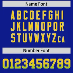 Royal Gold Sides Gradient Fashion Team Football Jersey 4