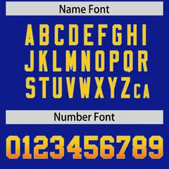 Royal Gold Sides Gradient Fashion Team Football Jersey 4