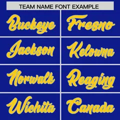 Royal Gold Sides Gradient Fashion Team Football Jersey 3