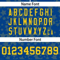 Royal Gold Star Graffiti Pattern Authentic Baseball Jersey 4