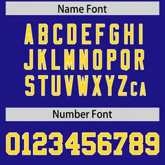Royal Gold Star Pattern Raglan Sleeves Football Jersey 4