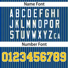 Royal Gold Stripe Authentic Pullover Baseball Jersey 4