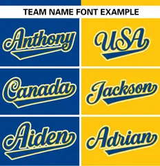 Royal Gold Stripe-Solid Combo Authentic Baseball Jersey 3