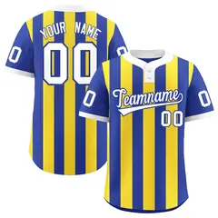 Royal Gold Stripe Two-Button Softball Jersey