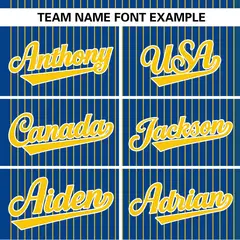 Royal Gold Stripe Two-Button Softball Jersey 4