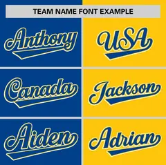 Royal Gold Striped Two Tone Authentic Baseball Jersey 3