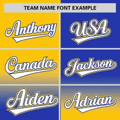 Royal Gold Symmetrical Gradient Authentic Baseball Jersey 3