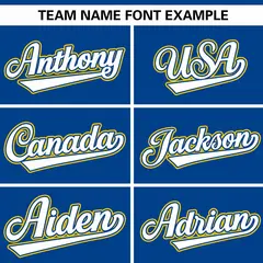 Royal Gold Thick Stripe Authentic Baseball Jersey 3