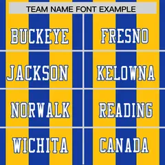 Royal Gold Thick Stripe Authentic Football Jersey 3