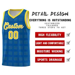 Royal Gold Trailblazer Dot Pattern Basketball Jersey 2