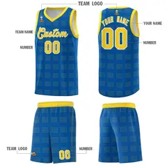 Royal Gold Trailblazer Dot Pattern Basketball Jersey 5