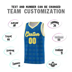 Royal Gold Trailblazer Dot Pattern Basketball Jersey 4