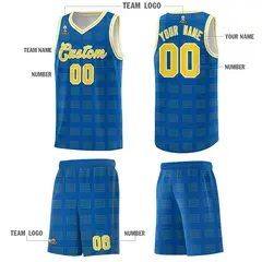 Royal Gold Trailblazer Dot Pattern Basketball Jersey 5