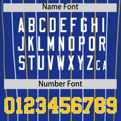 Royal Gold White Bi-Color Striped Baseball Jersey 4