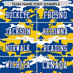 Royal Gold-White Camo Authentic Football Jersey 3