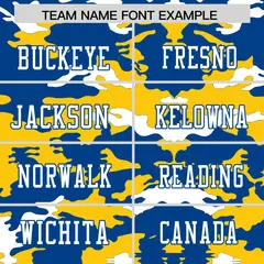Royal Gold-White Camo Authentic Football Jersey 3