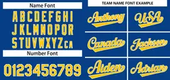 Royal Gold-White Classic Authentic Baseball Jersey 3