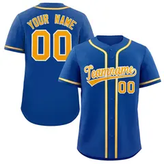 Royal Gold-White Classic Authentic Baseball Jersey