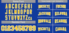 Royal Gold-White Classic Style Authentic Football Jersey 3