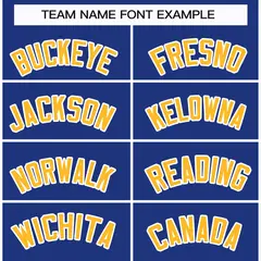 Royal Gold-White Classic Style Hockey Jersey 3
