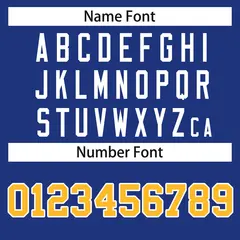 Royal Gold-White Classic Style Hockey Jersey 4
