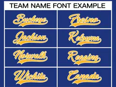 Royal Gold-White Classic Style Hockey Jersey 3