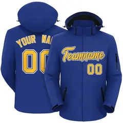 Royal Gold-White Classic Style Waterproof Jacket