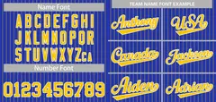 Royal Gold-White Stripe Authentic Fashion Baseball Jersey 3