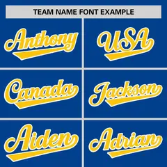 Royal Gold-White Stripe Raglan Baseball Jersey 3