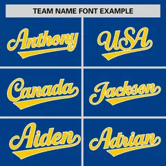 Royal Gold-White Stripe Raglan Two-Button Softball Jersey 3