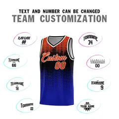 Royal Gradient Dots Pattern Basketball Jersey 4