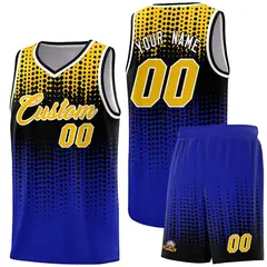 Royal Gradient Dots Pattern Basketball Jersey