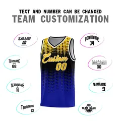 Royal Gradient Dots Pattern Basketball Jersey 4