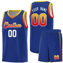 Royal Gradient Font Sports Uniform Basketball Jersey
