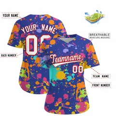 Royal Graffiti Fashion Baseball Jersey For Women 2