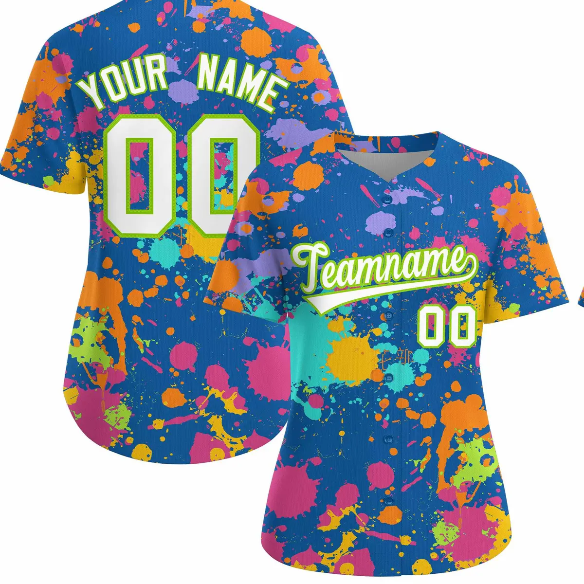 Royal Graffiti Fashion Baseball Jersey For Women