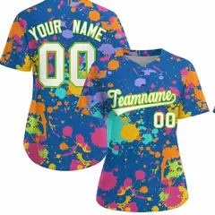 Royal Graffiti Fashion Baseball Jersey For Women 1