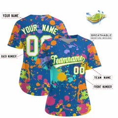 Royal Graffiti Fashion Baseball Jersey For Women 2