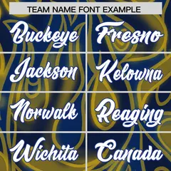 Royal Graffiti Pattern Authentic Football Jersey 3