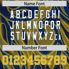 Royal Graffiti Pattern Authentic Football Jersey 4