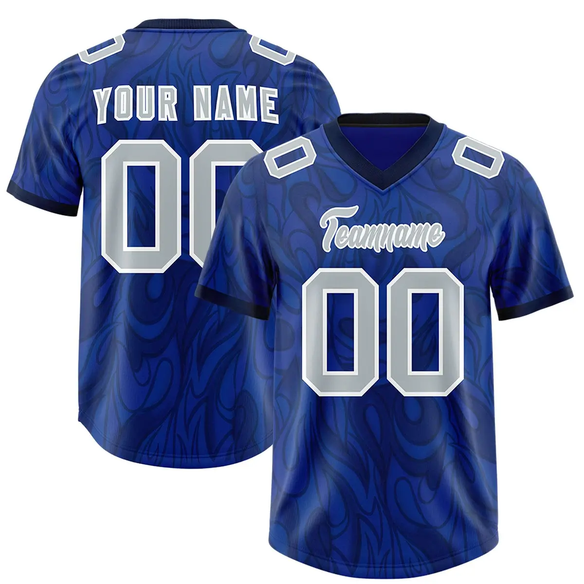 Royal Graffiti Pattern Authentic Football Jersey