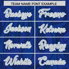 Royal Graffiti Pattern Authentic Football Jersey 3