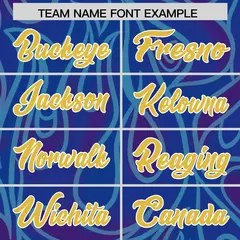 Royal Graffiti Pattern Authentic Football Jersey 3