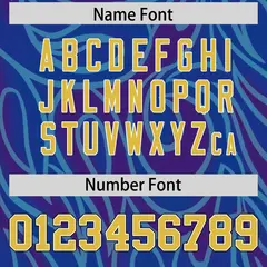 Royal Graffiti Pattern Authentic Football Jersey 4